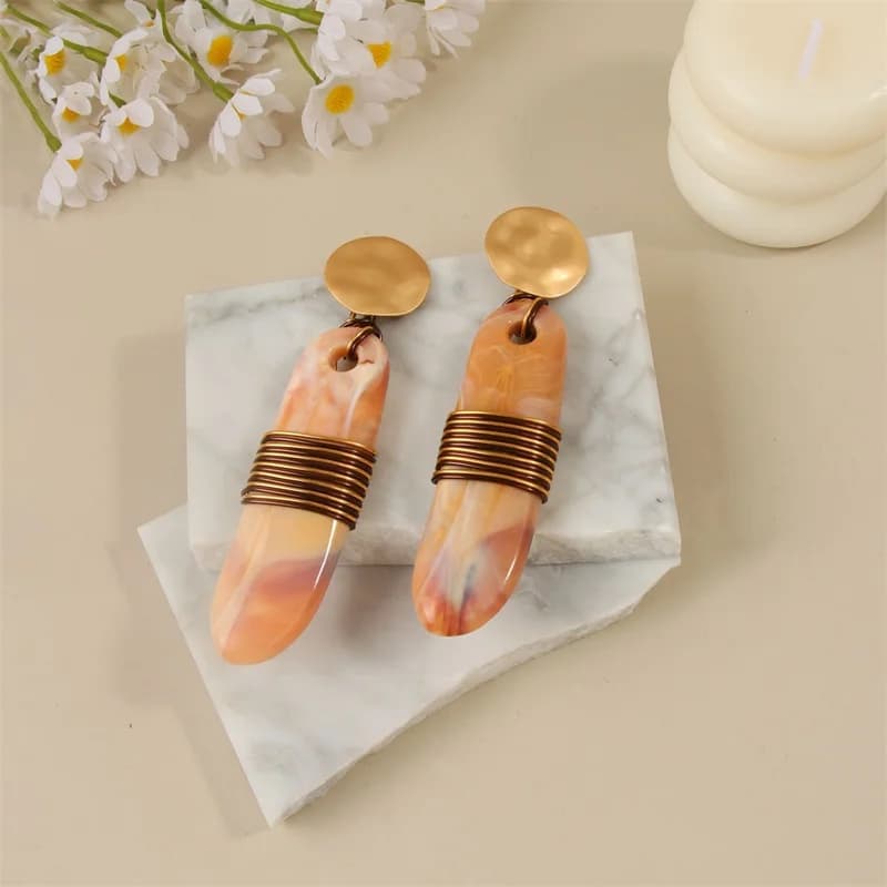 Anting-anting Drop Dangle Resin Bohemian