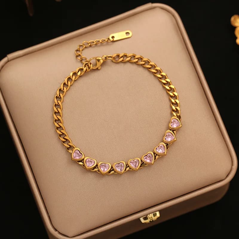 Gelang Rantai Berpilin Zirkonia