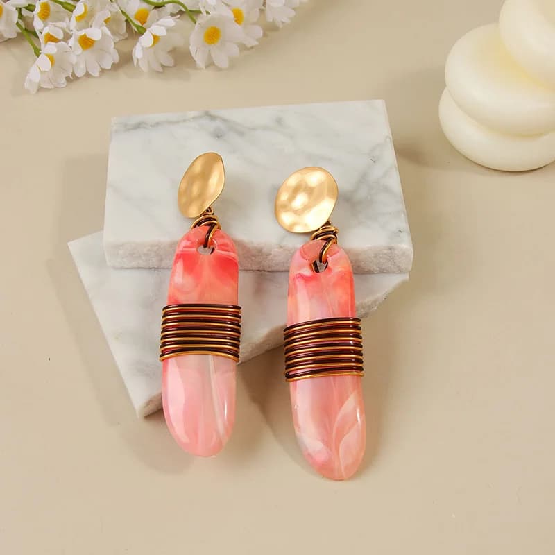 Anting-anting Drop Dangle Resin Bohemian