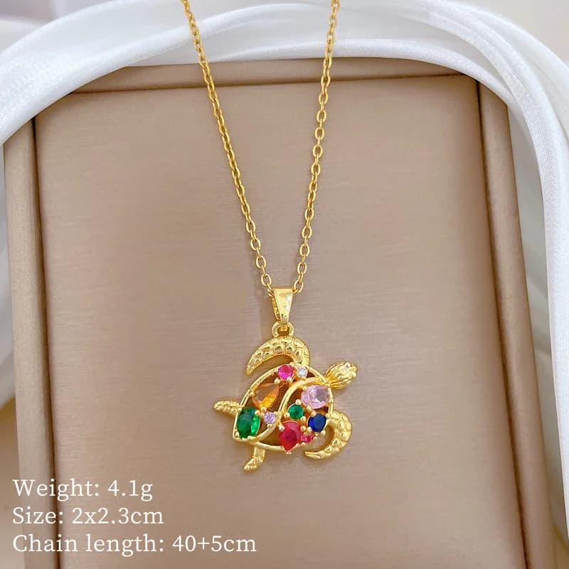 Kalung Loket Hati Berlian Zirkon Berkilau