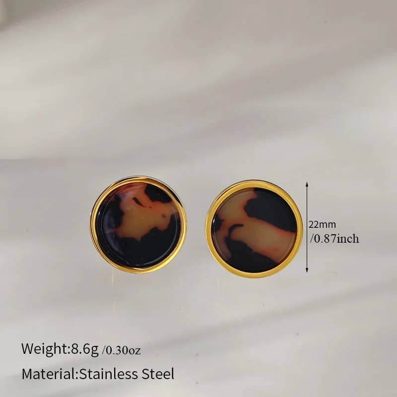 Anting-Anting Stud Keluli Tahan Karat 316L Bentuk Geometri Kreatif