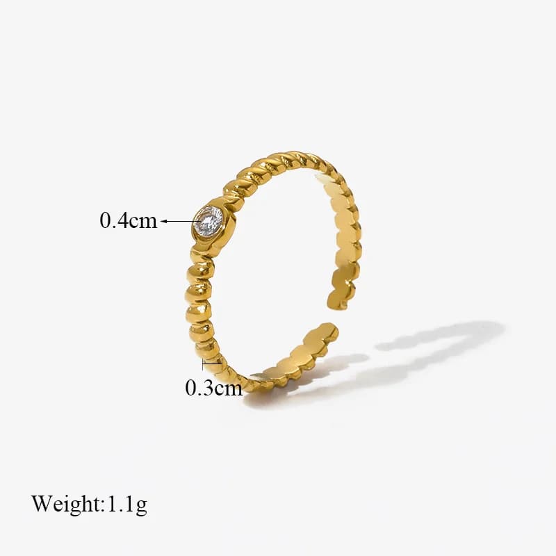 Cincin Gelang Terbuka Keluli Tahan Karat untuk Wanita