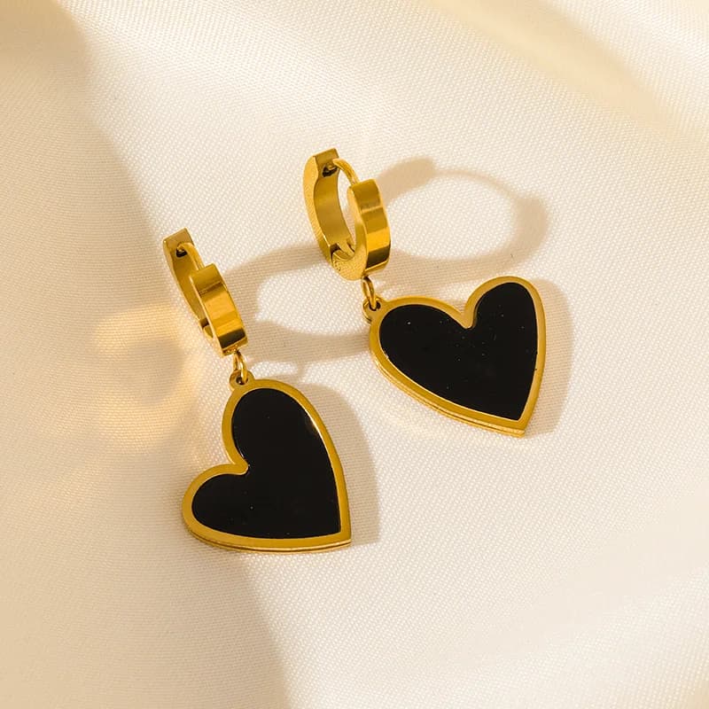 Anting-Anting Gantung Matahari, Bulan & Hati, Keluli Tahan Karat
