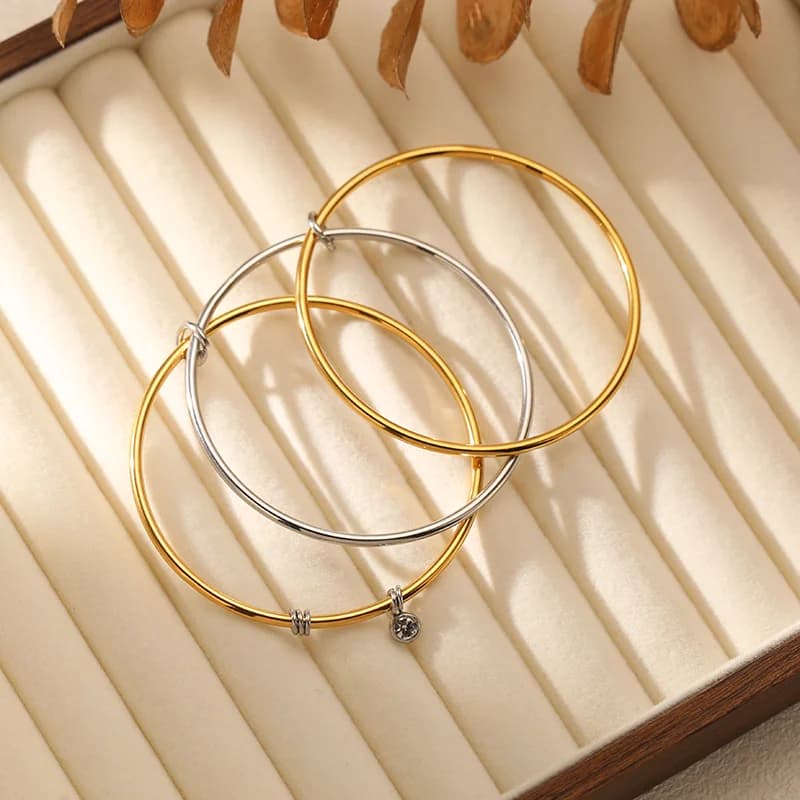 Gelang Bertingkat Multi-Layer Zirkonia Keluli Tahan Karat 316L