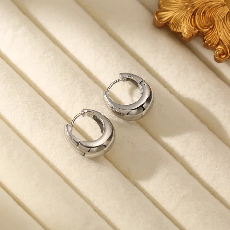 Anting-anting Gelang Bentuk Hati Warna Perak