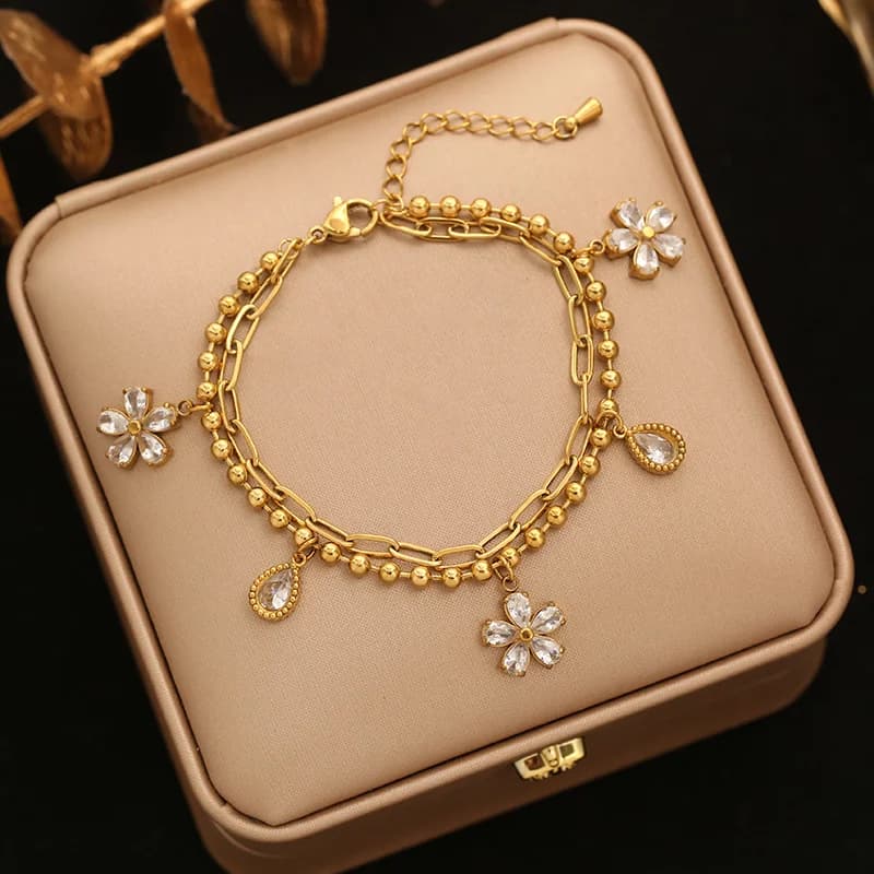 Gelang Loket Angka Romawi Bulat
