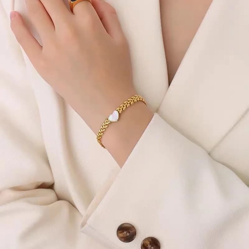 Gelang Rantai Logam Ringan untuk Wanita