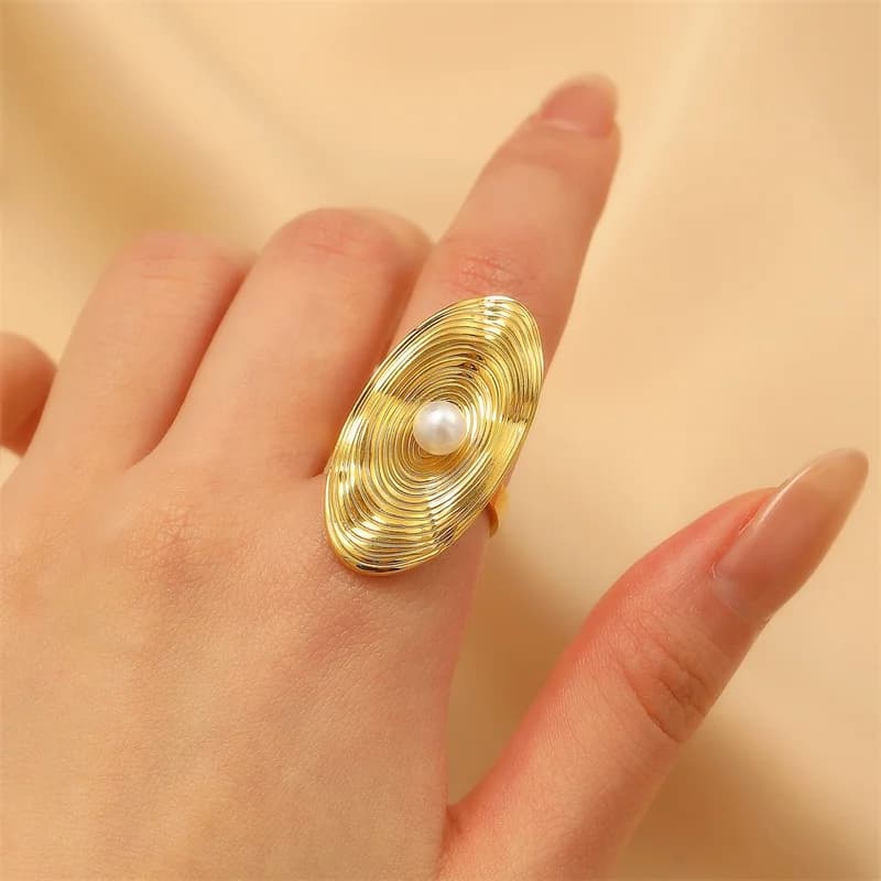 Cincin Rama-rama, Keluli Tahan Karat Disalut Emas 18K