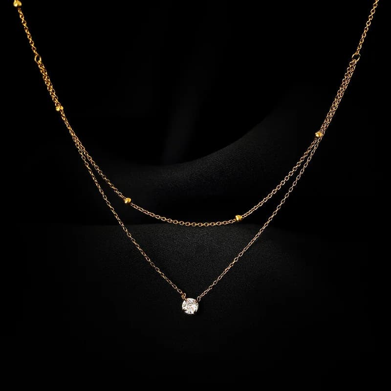 Kalung Loket Bulan Bintang Retro, Bersadur Emas