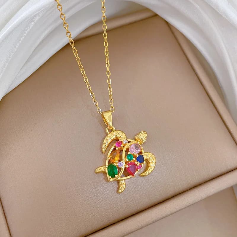 Kalung Loket Burung Hantu Berkilau Zirkonia