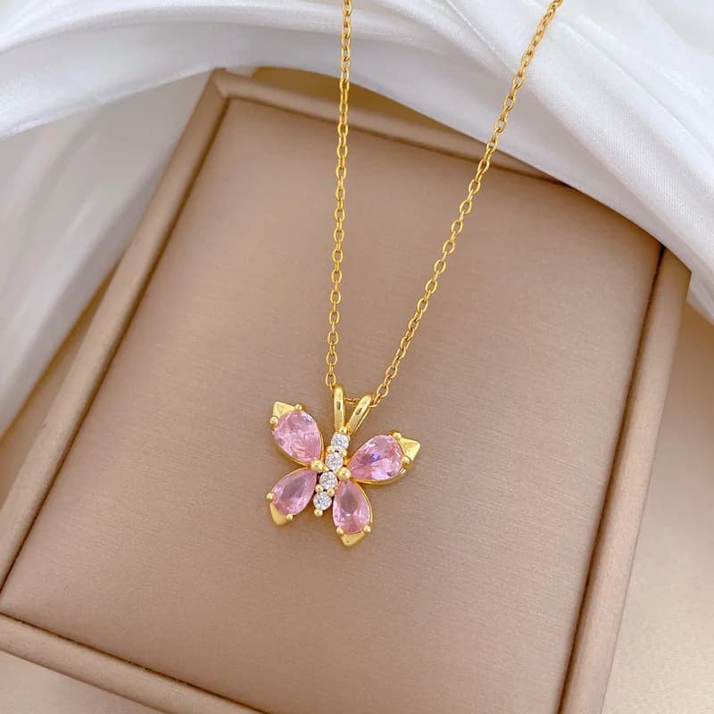 Kalung Loket Bunga Biru