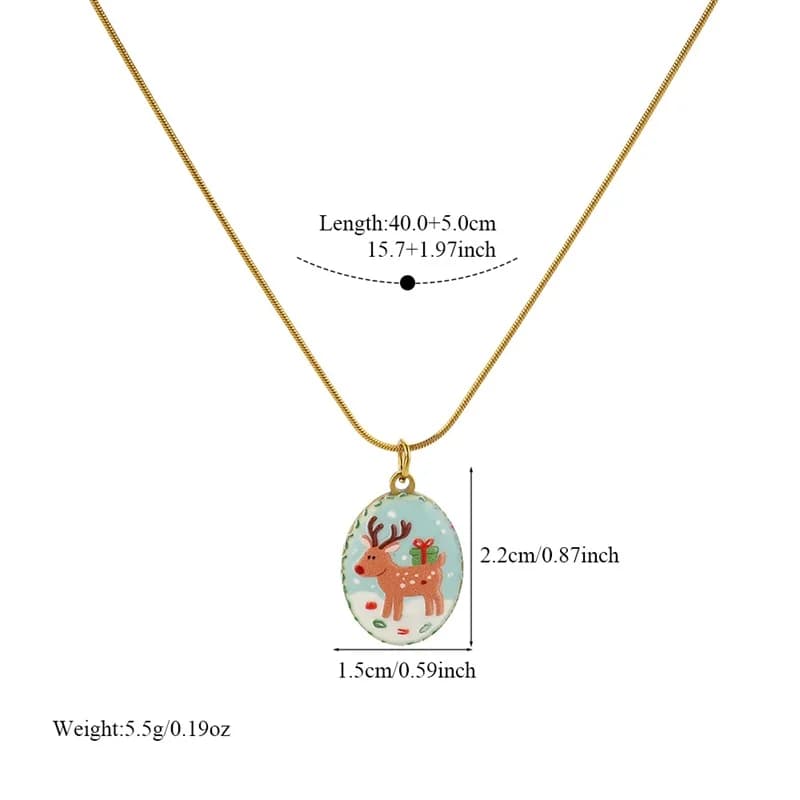 Kalung Loket Enamel Rusa