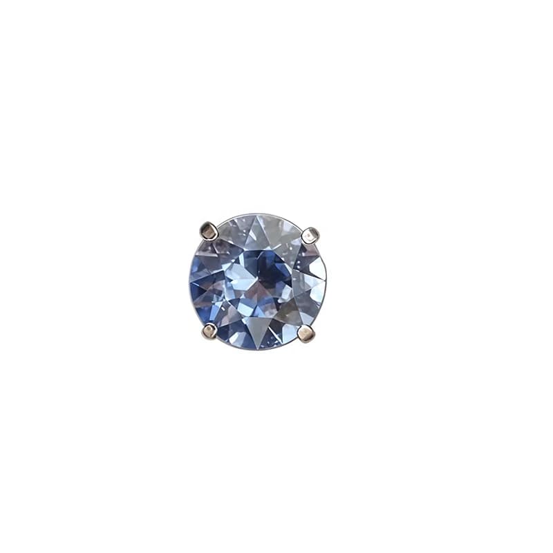 Piercing Helix Spiral Titanium Cubic Zirconia, 16G