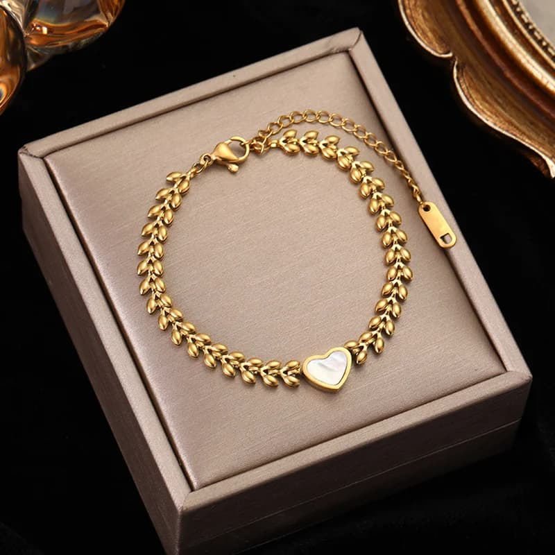 Gelang Rantai Logam Ringan untuk Wanita
