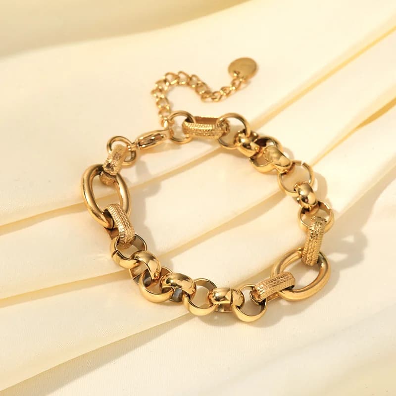 Gelang Lengan Tebal Berlapis Emas 18K Untuk Wanita