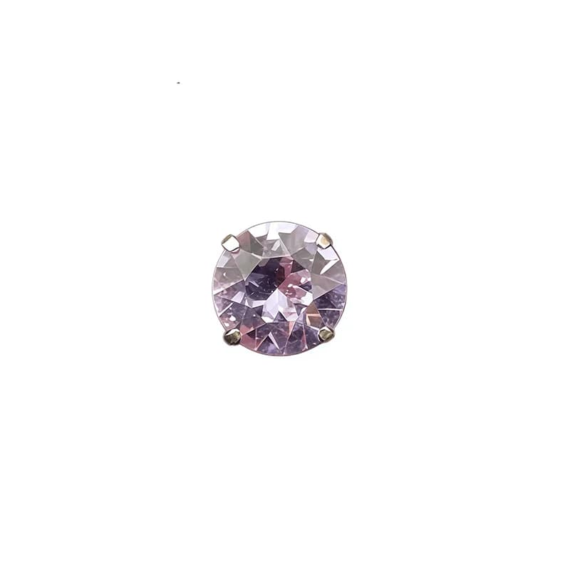 Piercing Helix Spiral Titanium Cubic Zirconia, 16G