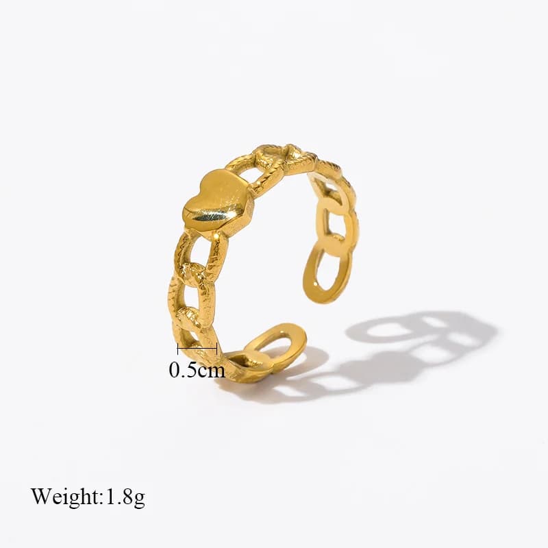 Cincin Gelang Terbuka Keluli Tahan Karat untuk Wanita
