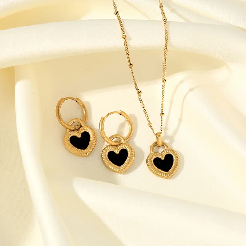 Set Kalung dan Anting-Anting Beruang Bunga Bintang