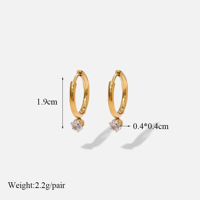 Anting-anting Gelung Hati Mutiara Mawar Emas
