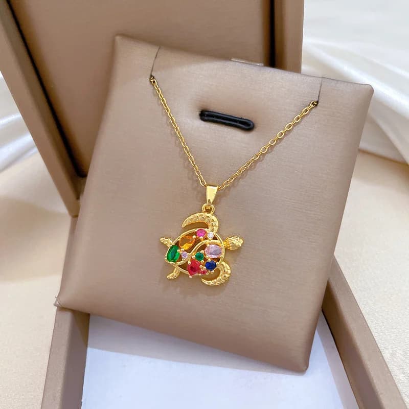Kalung Loket Bunga Biru