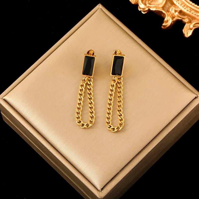 Set Kalung, Gelang dan Anting Kristal Zirkon Merah