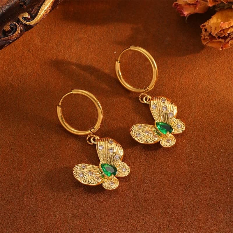 Anting-Anting Gantung Matahari, Bulan & Hati, Keluli Tahan Karat