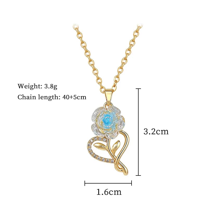 Kalung Loket Bunga Biru