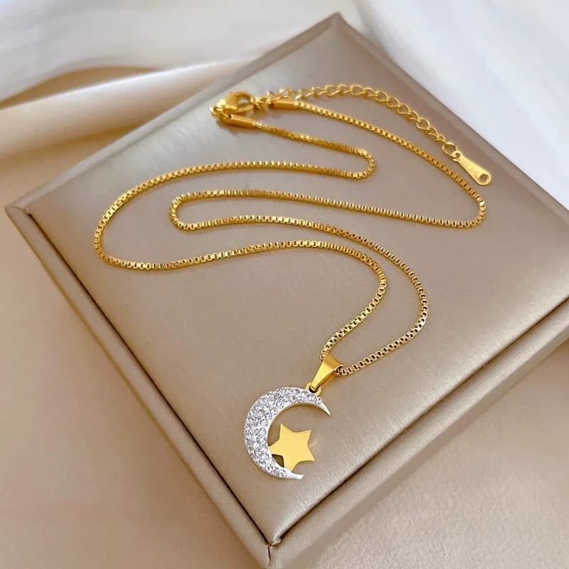 Kalung Loket Bulan Bintang, Keluli Tahan Karat