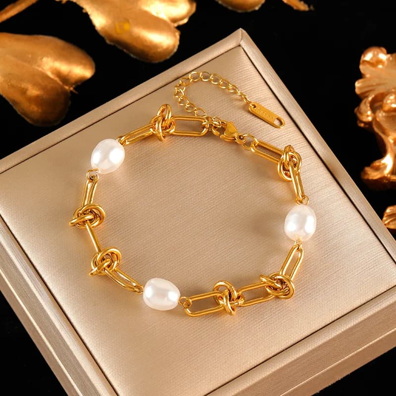 Set Rantai Leher & Gelang Rantai Zirkon