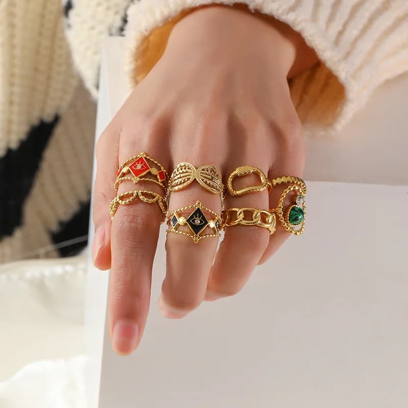 Cincin Gelang Terbuka Keluli Tahan Karat untuk Wanita