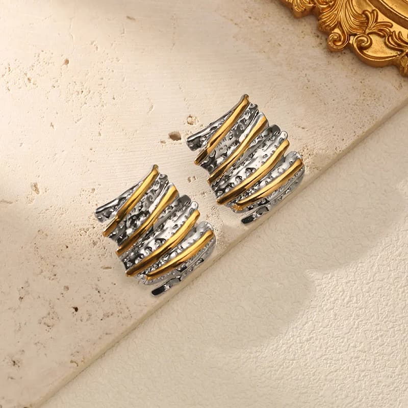 Anting-anting Gelang Geometri Keluli Tahan Karat