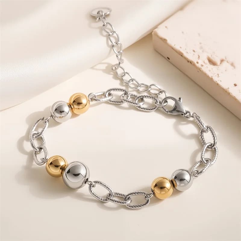 Gelang Tangan Rantai Link Manik