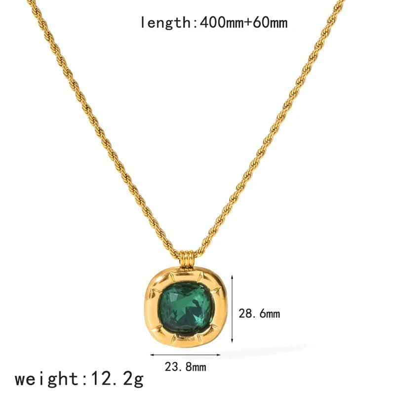 Set Kalung Choker & Anting Zirkonia Kubik