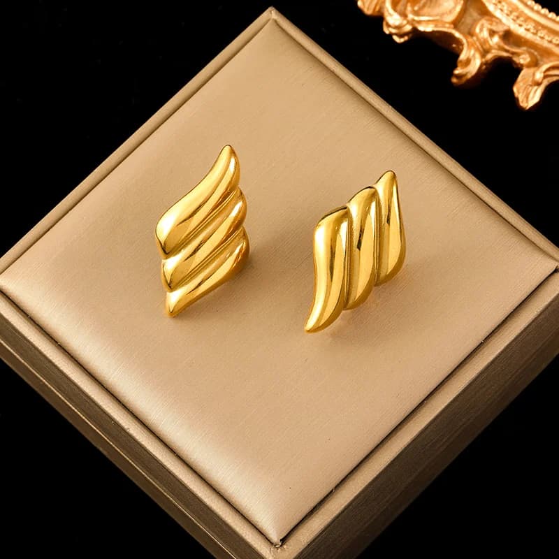 Anting-Anting Gantung Bunga Ginkgo Emas