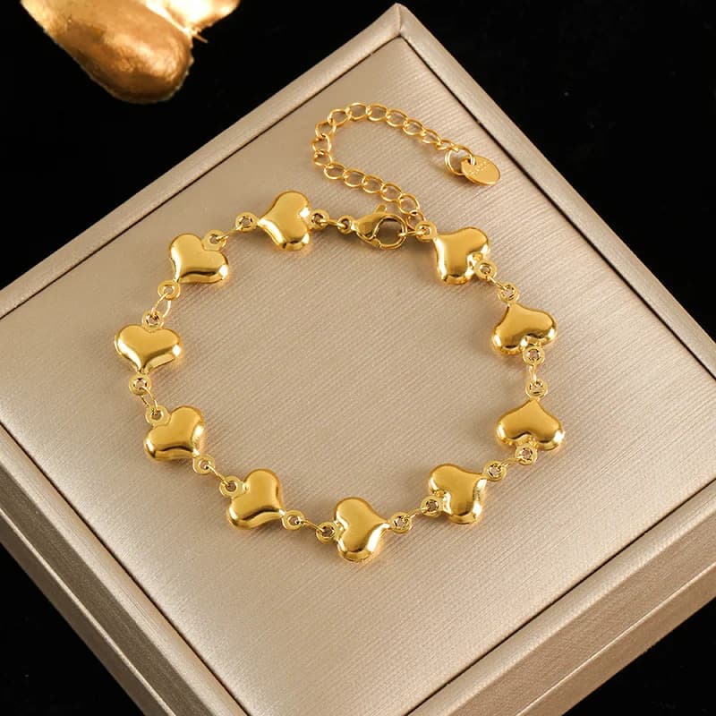 Gelang Pesona Bintang Zirkon Berwarna-warni, Emas