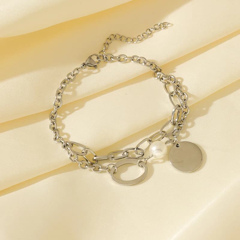 Gelang Charm Warna Perak Untuk Wanita