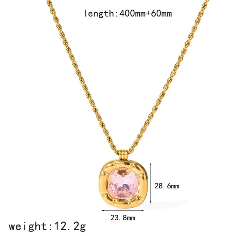 Set Kalung Choker & Anting Zirkonia Kubik