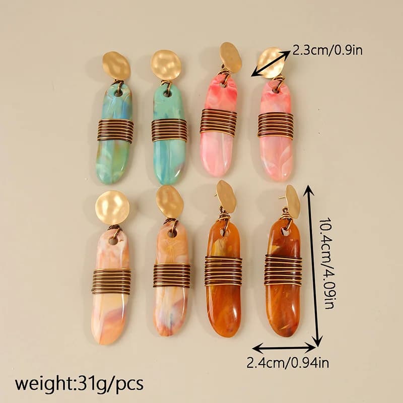 Anting-anting Drop Dangle Resin Bohemian