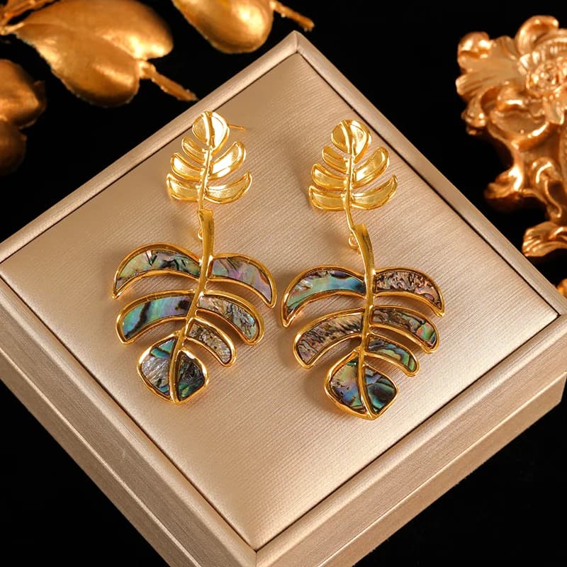 Anting-anting Jatuh Lipatan Stud Keluli Tahan Karat