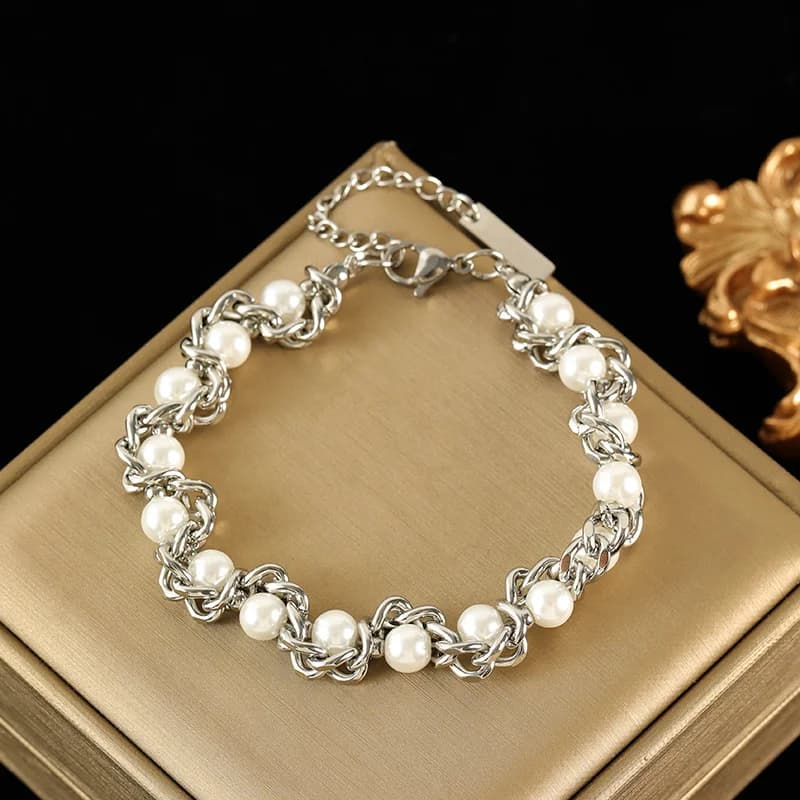Gelang Tangan Rantai Link Manik