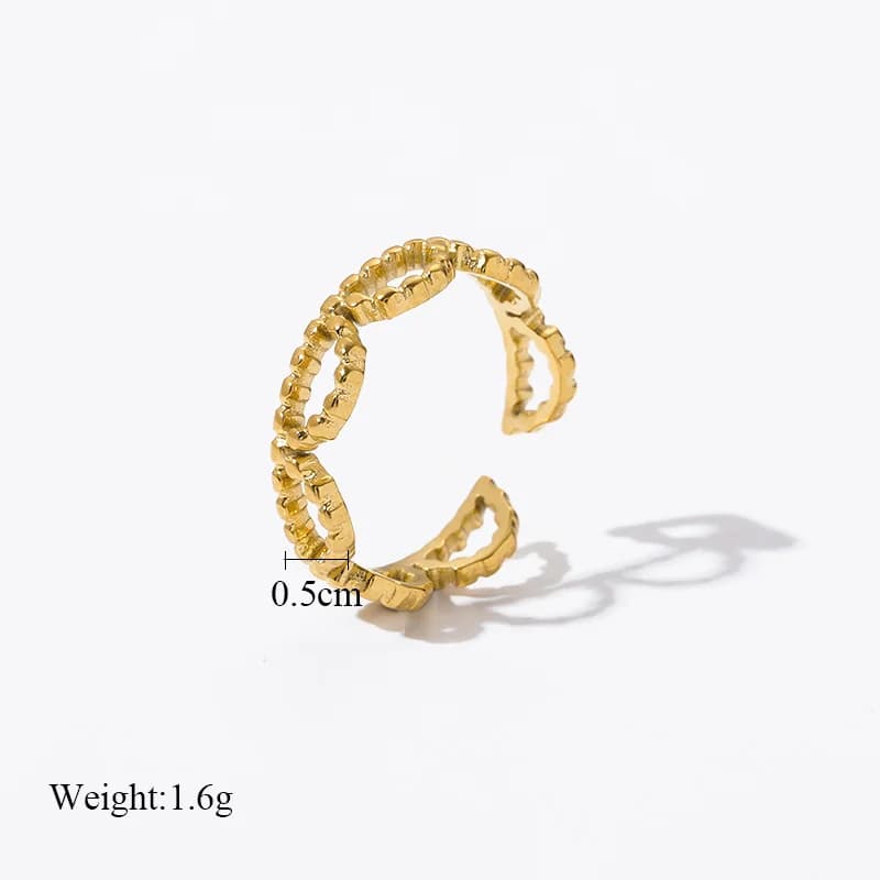 Cincin Cuff Vintage Emas