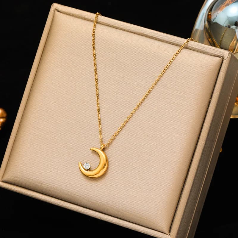 Kalung Loket Bulan Bintang, Keluli Tahan Karat
