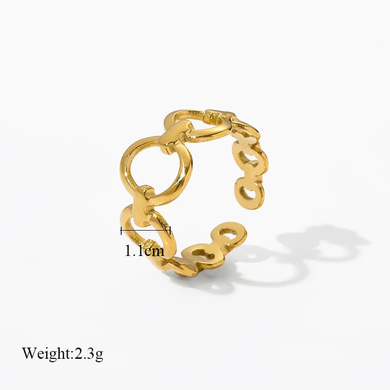 Cincin Gelang Terbuka Keluli Tahan Karat untuk Wanita