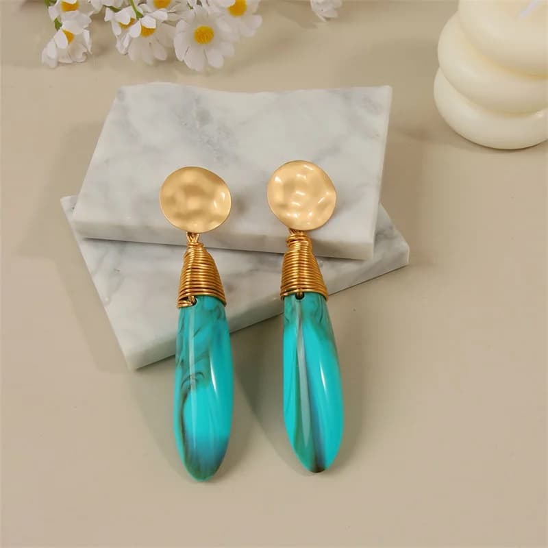 Anting-anting Drop Dangle Resin Bohemian