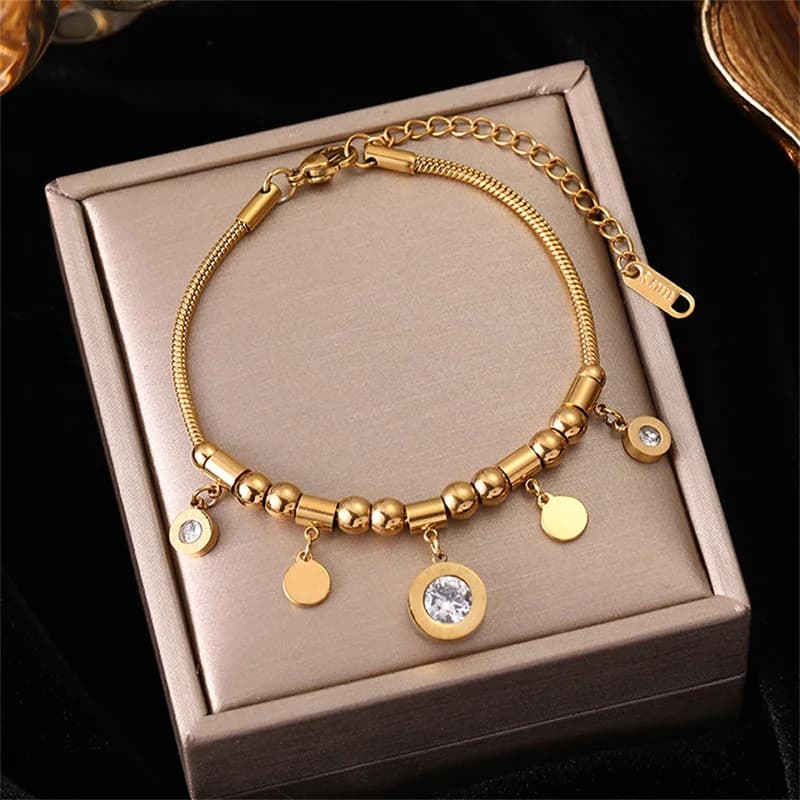 Gelang Loket Angka Romawi Bulat