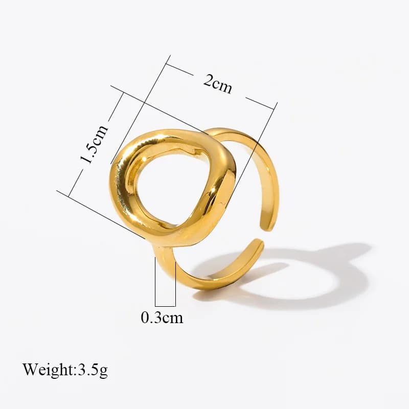 Cincin Gelang Terbuka Keluli Tahan Karat untuk Wanita