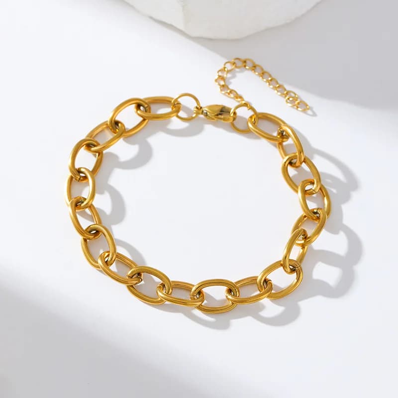 Gelang Rantai Logam Ringan untuk Wanita