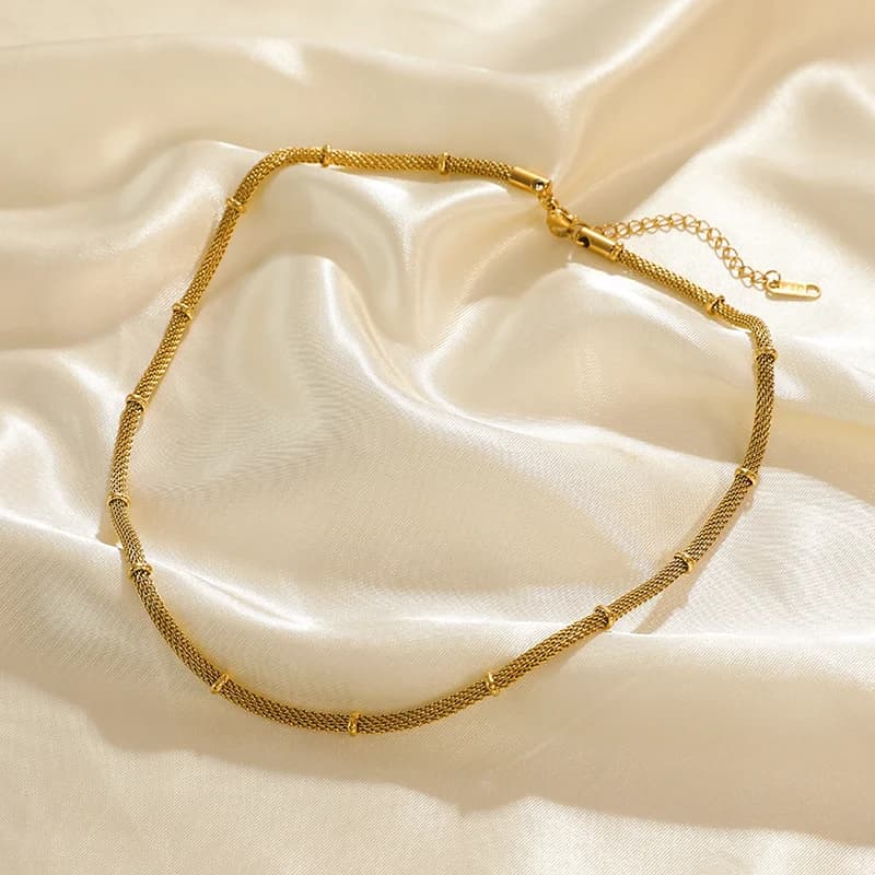 Kalung Leher Rantai Link Anti-Karat
