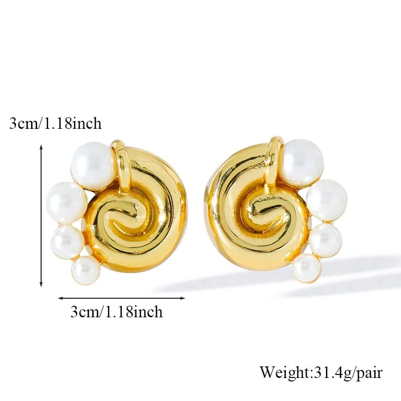 Anting-anting Loket Kerang Mutiara, Saduran Emas 18K