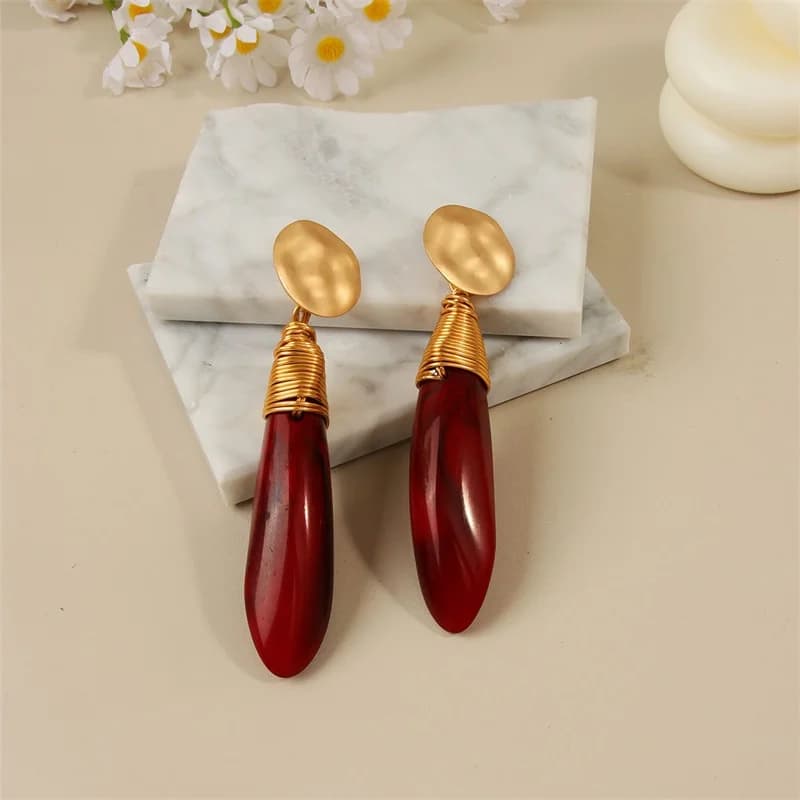 Anting-anting Drop Dangle Resin Bohemian